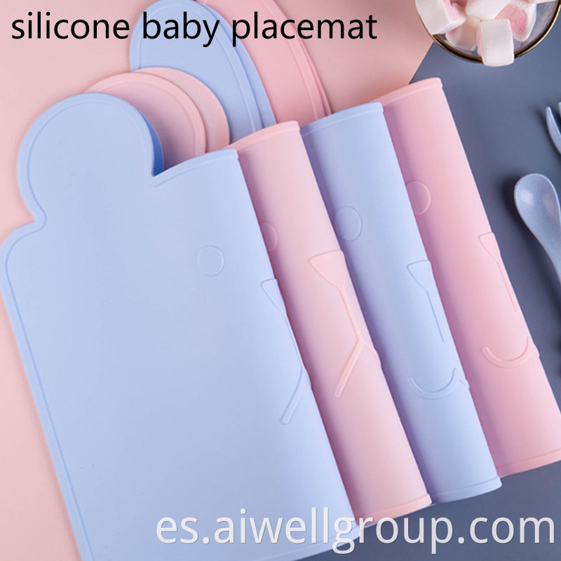 Cartoon Cute Rabbit Baby Silicone Meal Placemat